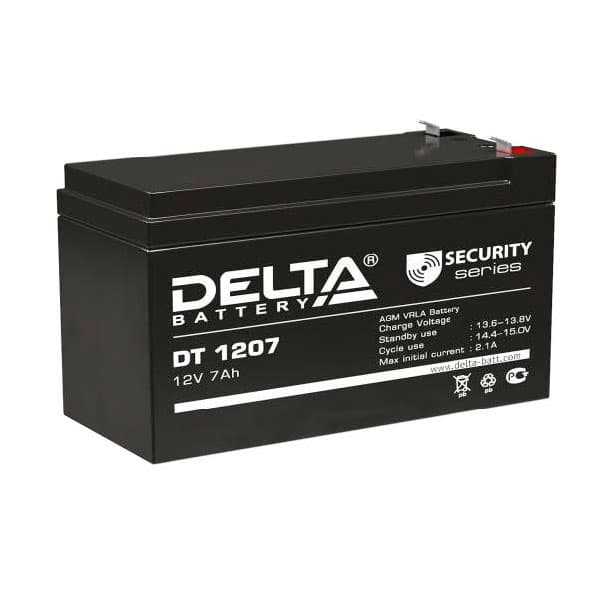 Стартерный аккумулятор delta ct 1207 (12v / 7ah) [ytx7a-bs] со склада в москве и спб с доставкой по рф