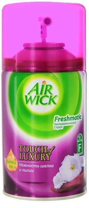 Air wick freshmatic, автоматический аэрозольный освежитель воздуха в комплекте со сменным баллоном нежность шелка и лилии, 250 мл