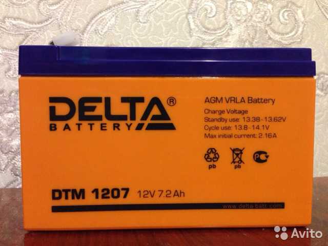 Аккумулятор для ибп 12v 7.2ah delta dtm 1207 — купить в городе рязань