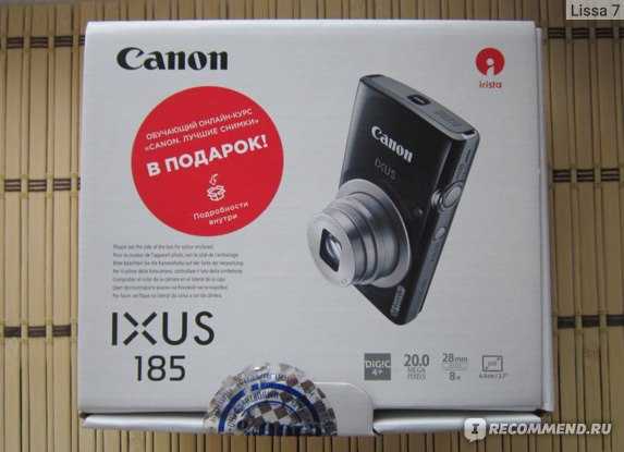 Обзор и технические характеристики Canon IXUS 185. 3 отзыва и рейтинг реальных пользователей о Canon IXUS 185. Достоинства, недостатки, комментарии.