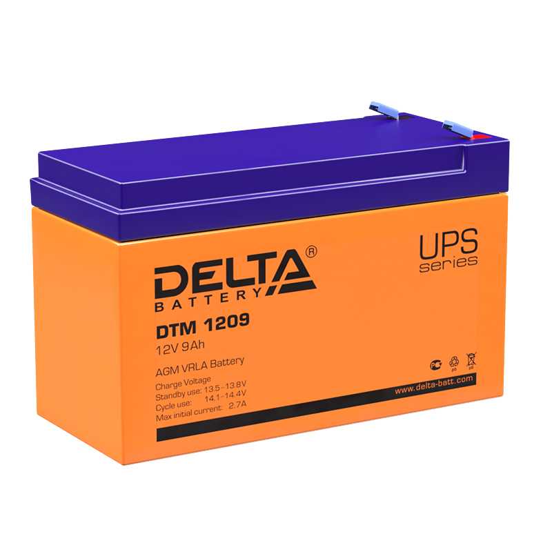 Аккумулятор delta dtm 1212 (12v / 12ah) со склада в москве и спб с доставкой по рф